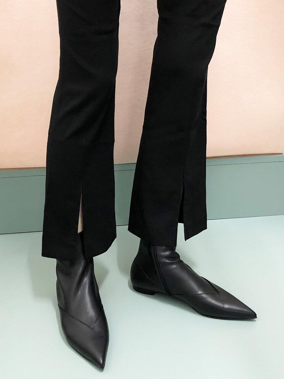 IGINOA PT Flat Slim Ankle Boots 1 M-IG-190994 Black