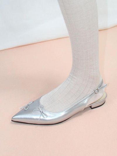 IGINOA PT Two Ribbon Slingback_Silver