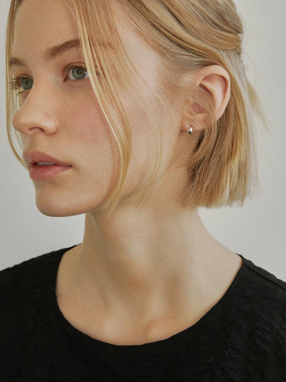Ihr [925 SILVER] ONE - TOUCH MINI EARRING