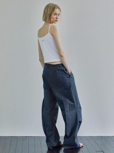 Ihr BACK PLEATS STRING PANTS / CHARCOAL