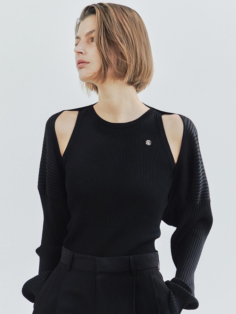 Ihr Bolero knit set / Black