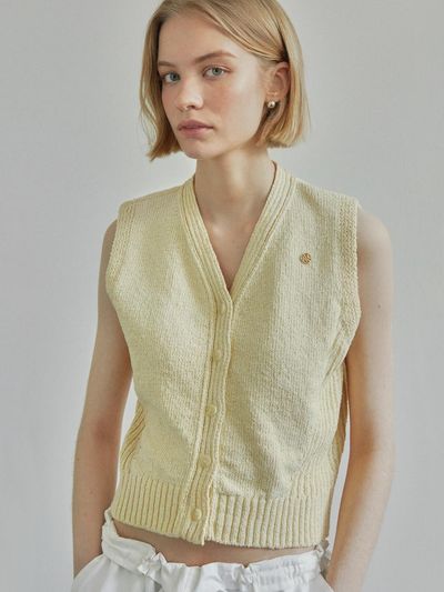 Ihr BUTTON KNIT VEST / Yellow