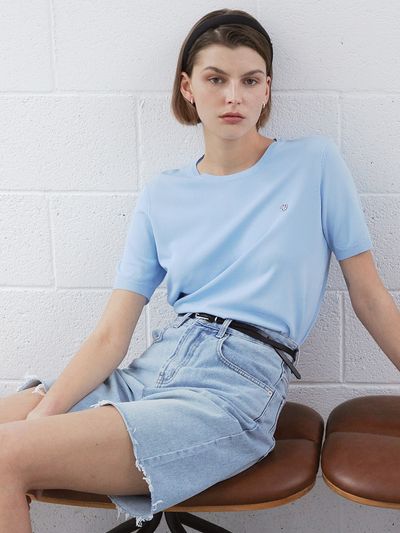 Ihr Cool Knit Top - Sky Blue