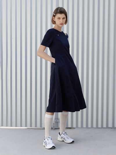 Ihr Cut-out Puff Dress - Navy