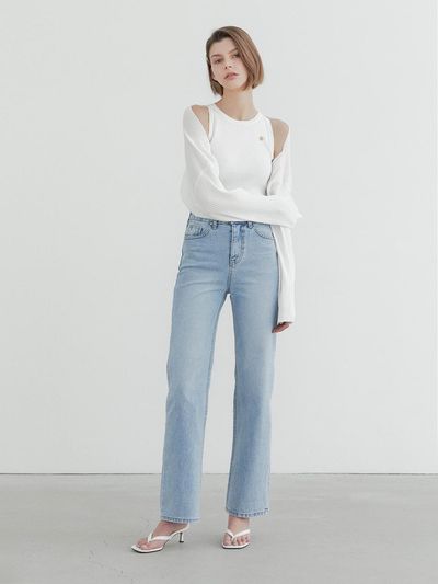 Ihr high - rise Straigh jeans / Light blue