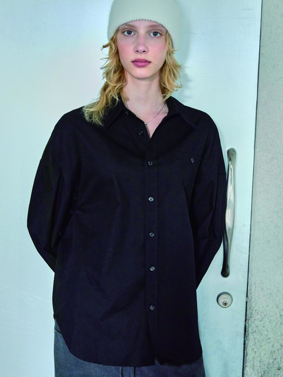 Ihr OXFORD OVERSIZED SHRITS / BLACK