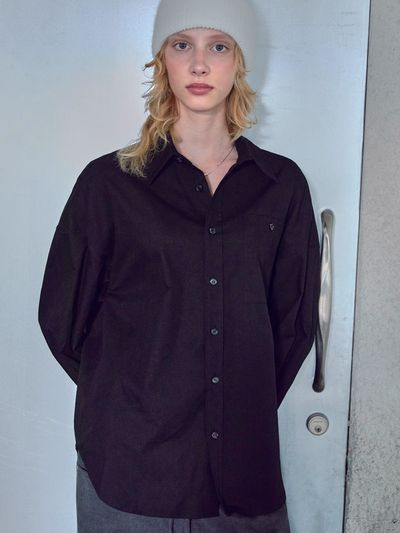 Ihr OXFORD OVERSIZED SHRITS / BLACK