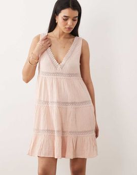 Iisla & Bird Iisla & Bird mini dress in dusky pink