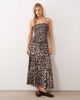 Iisla & Bird Iisla & Bird shirred detailing beach maxi dress in leopard print-Brown - 1