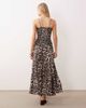 Iisla & Bird Iisla & Bird shirred detailing beach maxi dress in leopard print-Brown - 2