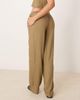 Iisla & Bird Iisla & Bird skinny waistband beach pants in olive green - part of a set - 2