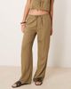 Iisla & Bird Iisla & Bird skinny waistband beach pants in olive green - part of a set - 3