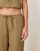 Iisla & Bird Iisla & Bird skinny waistband beach pants in olive green - part of a set - 4