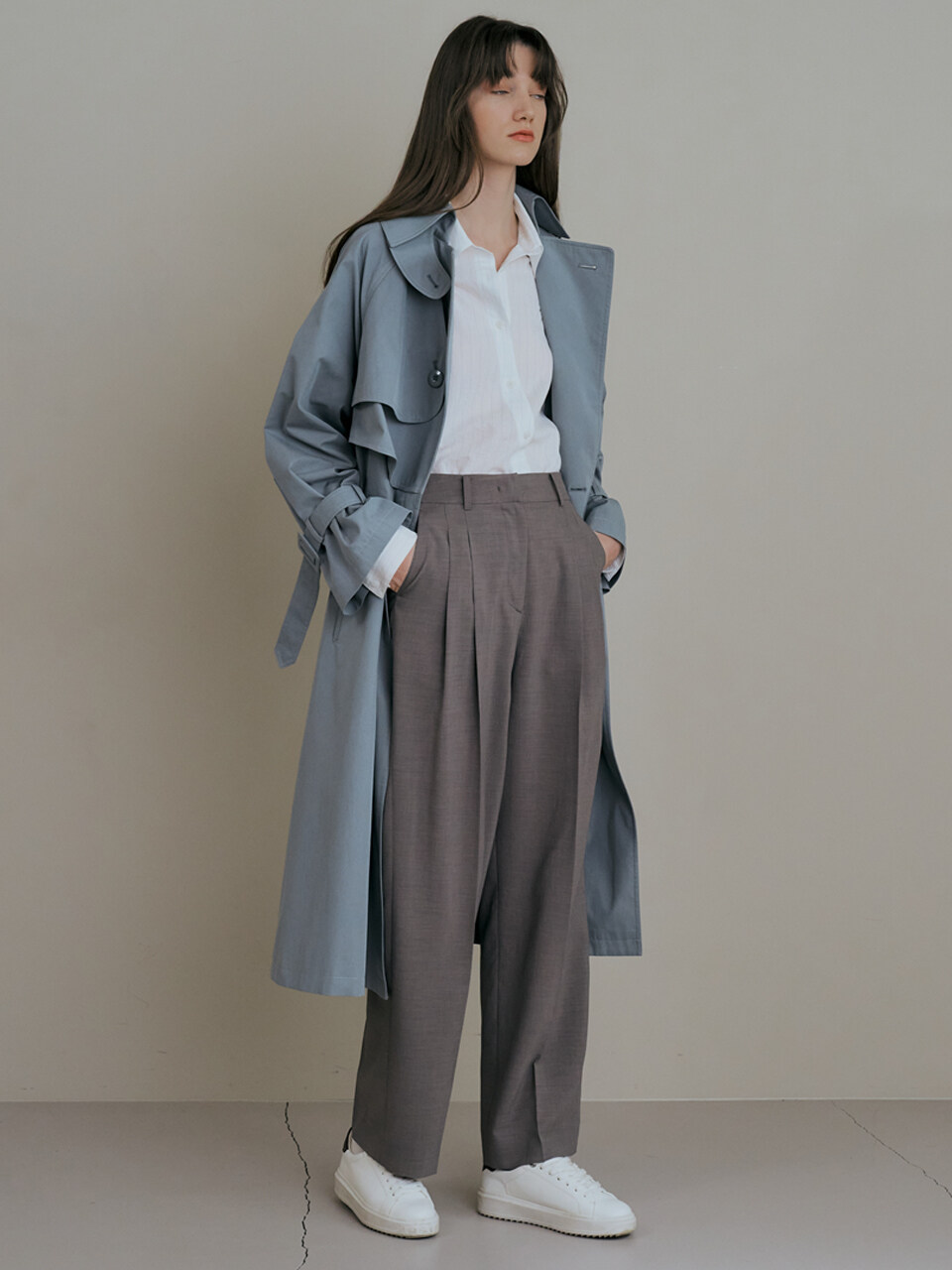 Ike Didion Trench Coat_Blue