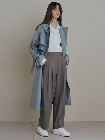 Ike Didion Trench Coat_Blue
