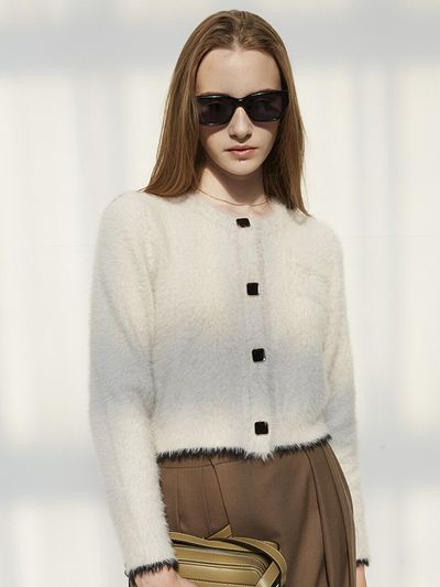 Ike Grey Hair Knit Cardigan