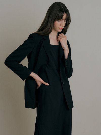 Ike Quintana_3-Button Blazer_Black