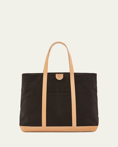 Il Bisonte Caramella Large Canvas Shopper Tote Bag