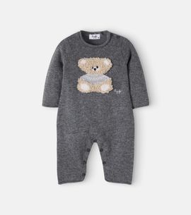 Il Gufo Il Gufo Baby embroidered virgin wool onesie