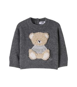 Il Gufo Il Gufo Baby embroidered virgin wool sweater