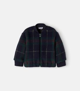 Il Gufo Il Gufo Baby wool and cotton-blend bomber jacket