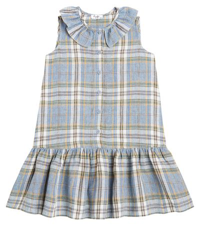 Il Gufo Il Gufo Checked linen dress