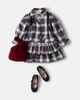 Il Gufo Il Gufo Checked ruffled cotton shirt and skirt set - 2
