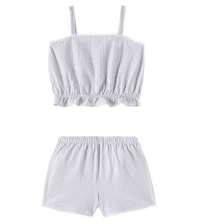 Il Gufo Il Gufo Cotton top and shorts set
