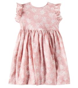 Il Gufo Il Gufo Floral ruffled linen dress