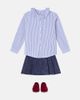 Il Gufo Il Gufo Ruffled striped cotton poplin shirt - 2
