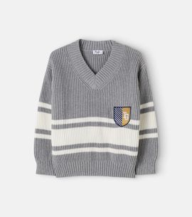 Il Gufo Il Gufo Striped cotton sweater