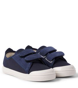 Il Gufo Il Gufo Suede-trimmed canvas sneakers