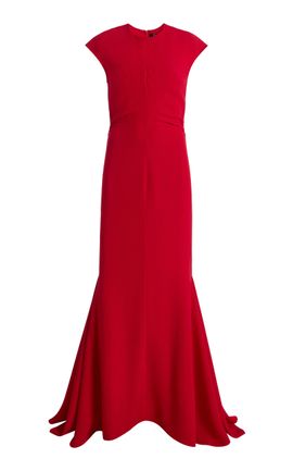 ILA THE BRAND ILA THE BRAND Anita Ruched Crepe Maxi Dress