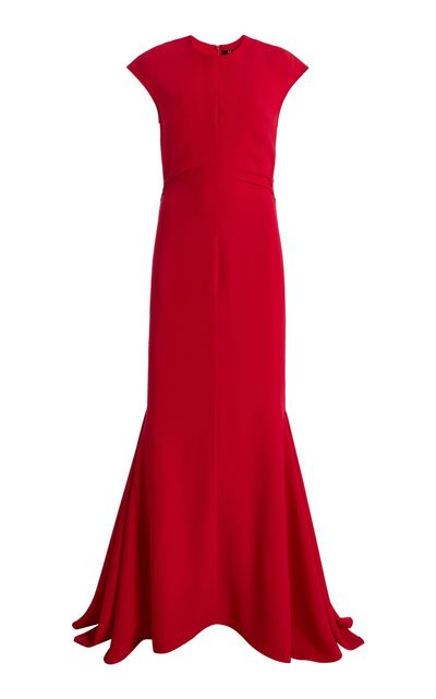 ILA THE BRAND ILA THE BRAND Anita Ruched Crepe Maxi Dress