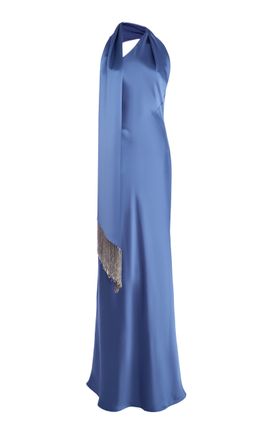 ILA THE BRAND ILA THE BRAND Brice OneShoulder Satin Maxi Dress