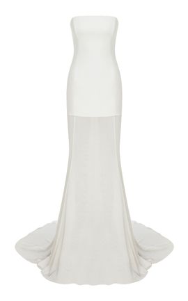 ILA THE BRAND ILA THE BRAND Exclusive Isabel SheerPaneled CrepeChiffon Gown