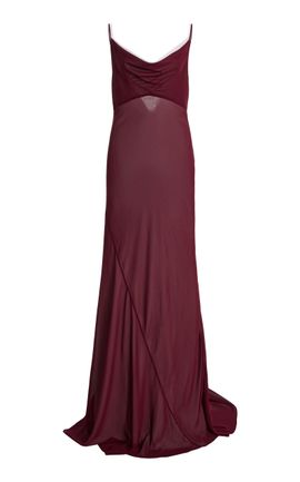 ILA THE BRAND ILA THE BRAND Solace CowlNeck Chiffon Maxi Dress