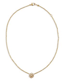 Ileana Makri Ileana Makri 18K Yellow Gold Fine Florescence Champagne Diamond Daisy Bloom Pendant Necklace, 14.96-16.53