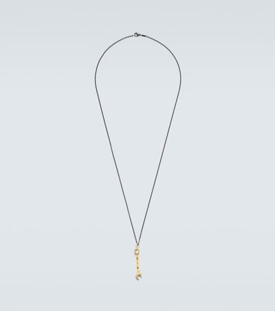 Ileana Makri Ileana Makri Divine Mechanics 18kt gold pendant necklace with diamonds