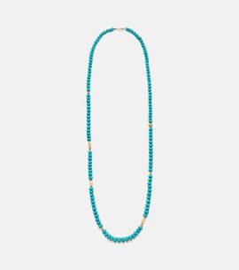 Ileana Makri Ileana Makri Horizon 18kt and 9kt gold beaded necklace with turquoises