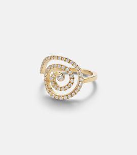 Ileana Makri Ileana Makri Spira 18kt gold ring with diamonds