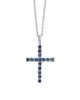 Ileana Makri Women's 18K White Gold & Blue Sapphire Cross Pendent Necklace - 4