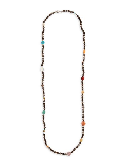 Ileana Makri Women's Globetrotter 18K Yellow Gold & Multi-Gemstone Beaded Necklace