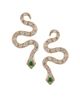 Ileana Makri Women's Snake 18K Yellow Gold, Diamond & Tsavorite Snake Drop Earrings - 1