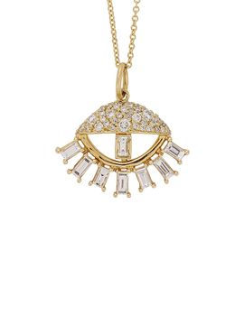 Ileana Makri Women's The Edit 18K Yellow Gold & Diamond Sleepy Eye Pendant Necklace