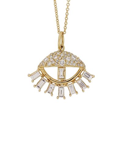 Ileana Makri Women's The Edit 18K Yellow Gold & Diamond Sleepy Eye Pendant Necklace