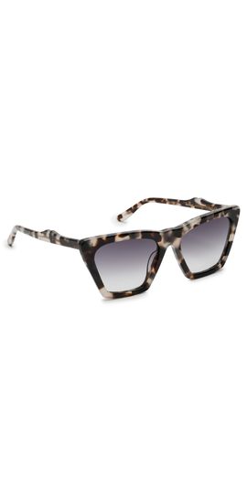 Illesteva Illesteva Lisbon Sunglasses White Tortoise w/ Grey Gradient One
