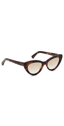 Illesteva Illesteva Pamela Sunglasses Havana w/ Taupe Flat Gradient One