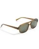Illesteva Illesteva Queens Sunglasses Ochre w/ Olive Flat Lenses One - 1