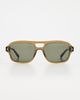 Illesteva Illesteva Queens Sunglasses Ochre w/ Olive Flat Lenses One - 2